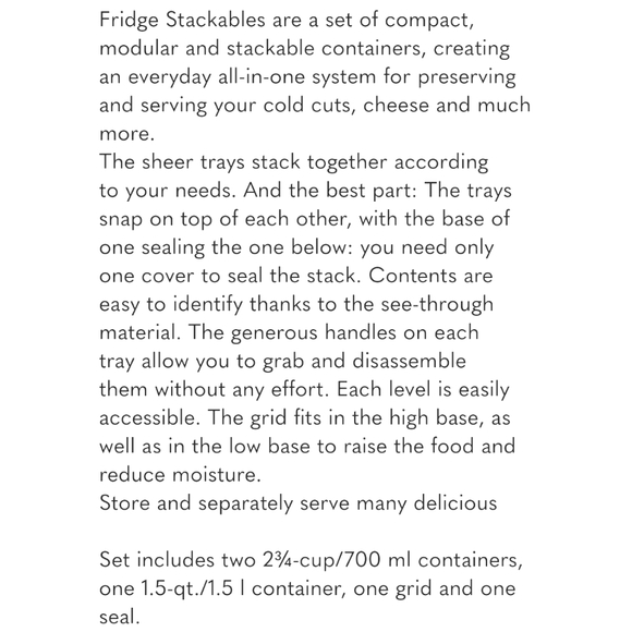 Tupperware Family Fridge Stackables - Picture 3 of 3